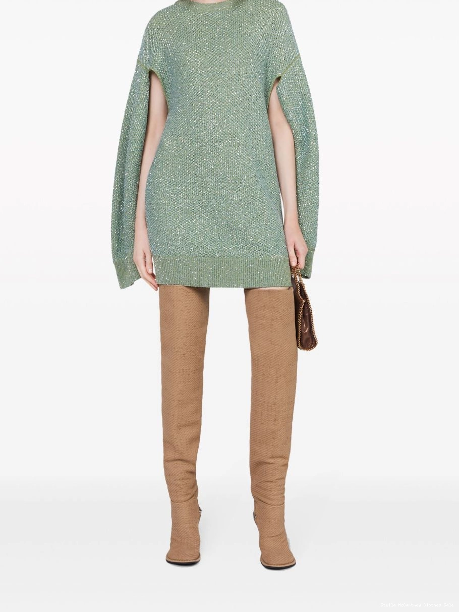 Affordable jumper minidress Women Stella McCartney cape sequin-embellished 0401